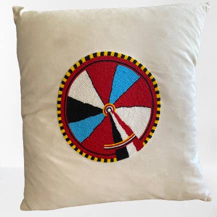 Kenyan Beaded Pillow - Upendo for wholesale by Beberavi Collections inc