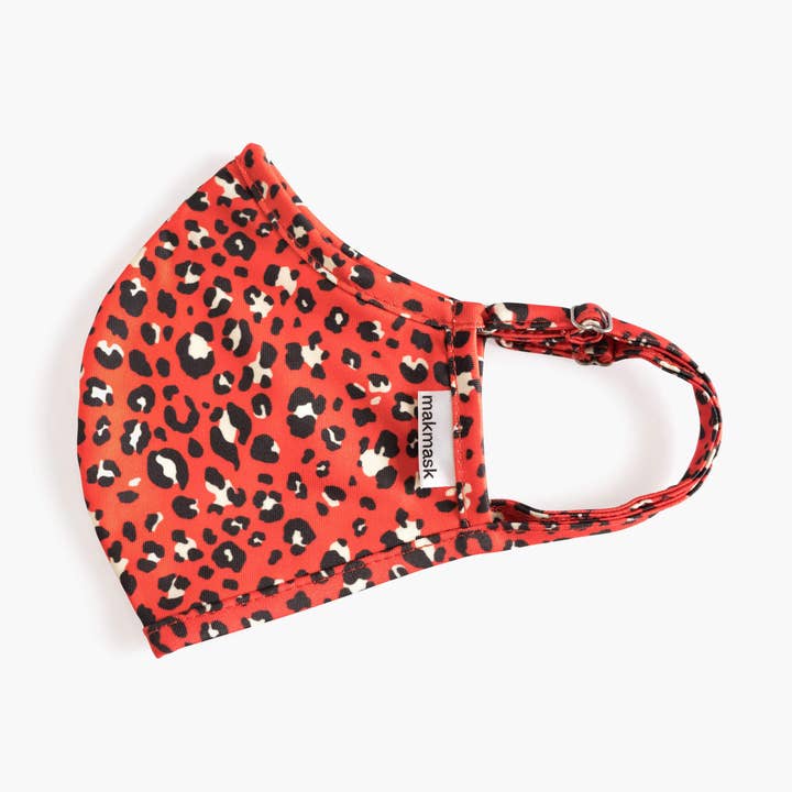 Red leopard Mask for wholesale by MakMask