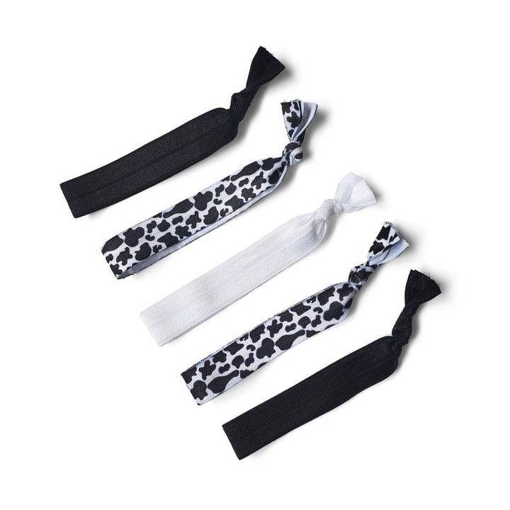 Cow Print Hair Ties for wholesale by Simple Moon Co.