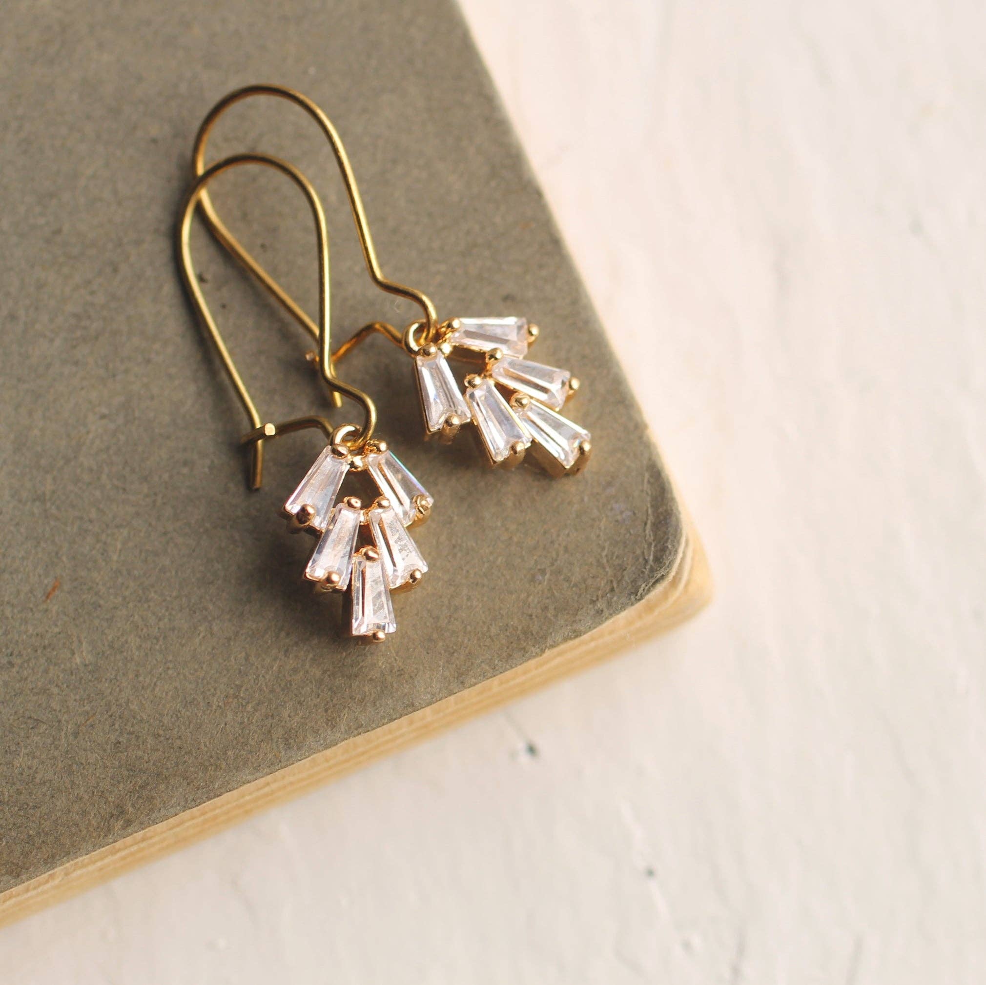 Silk Purse, Sow's Ear – Engroshandel Hængeøreringe og creoløreringe – Art deco-øreringe med krystaller og Chrysler-baguette5