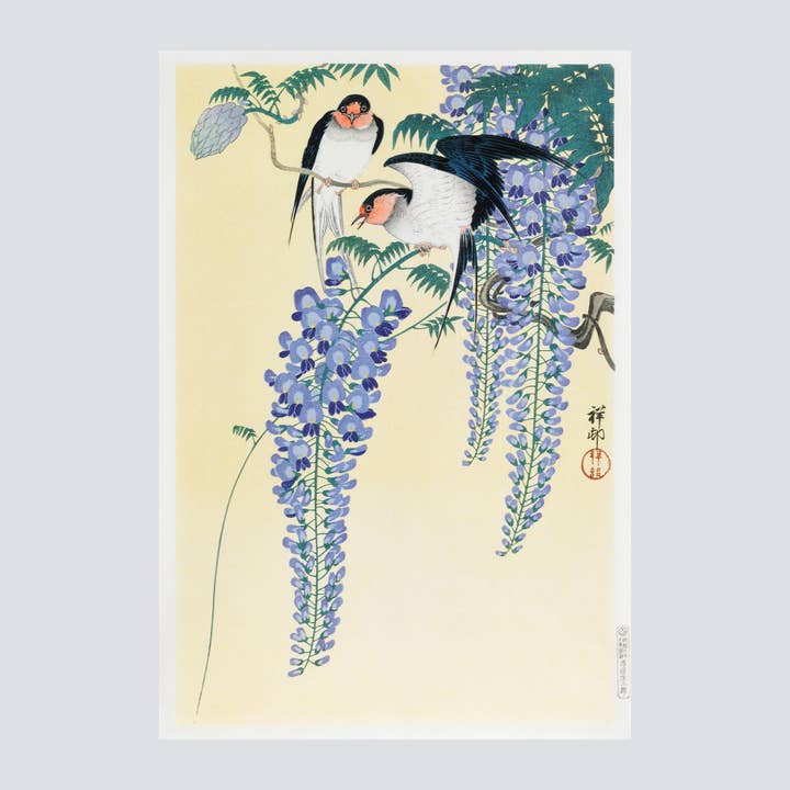 Zwaluwen en Blauweregen (1926) Kunstdruk voor wholesale door Milisima Studio