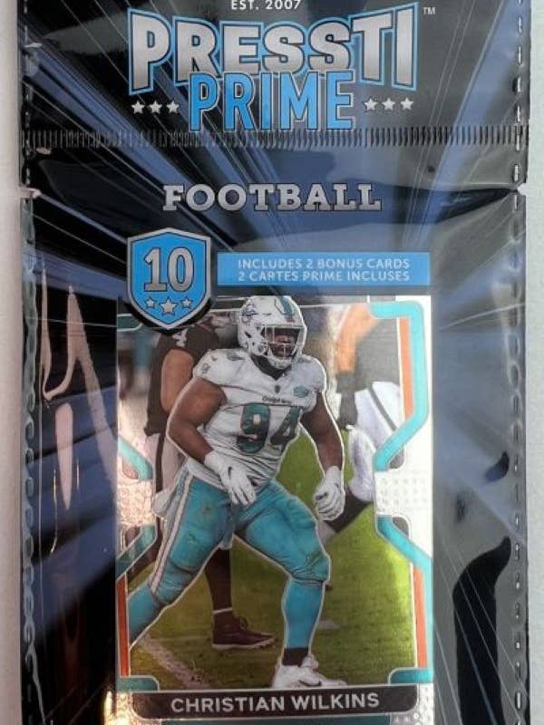 Football Trading Cards 10ct. PRESSTI PRIME Pack for wholesale by Wildwood Enterprises LLC