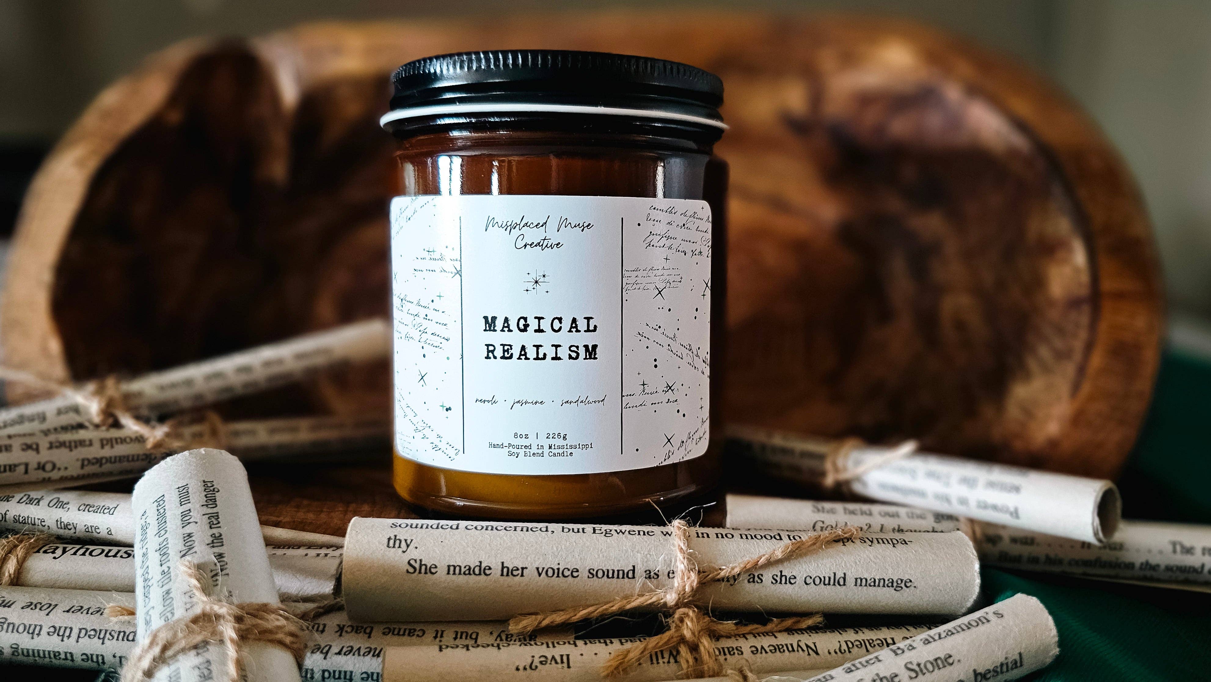 Misplaced Muse Creative - Wholesale Jar/Filled Candle - Magical Realism Soy Candle (Neroli + Jasmine)1
