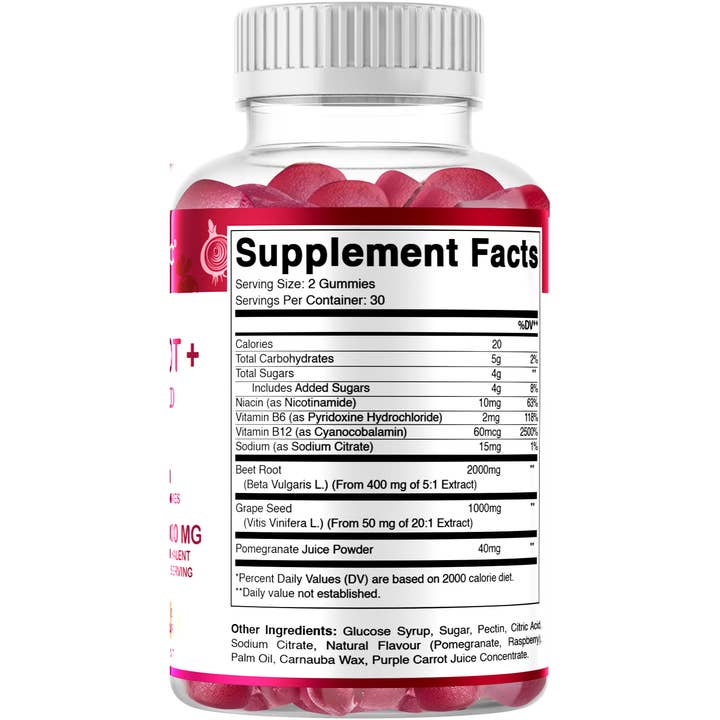 Vitamatic - Wholesale Oral Supplement/Vitamin - Vitamatic | Beet Root 3000mg Per Serving | 60 Gummies