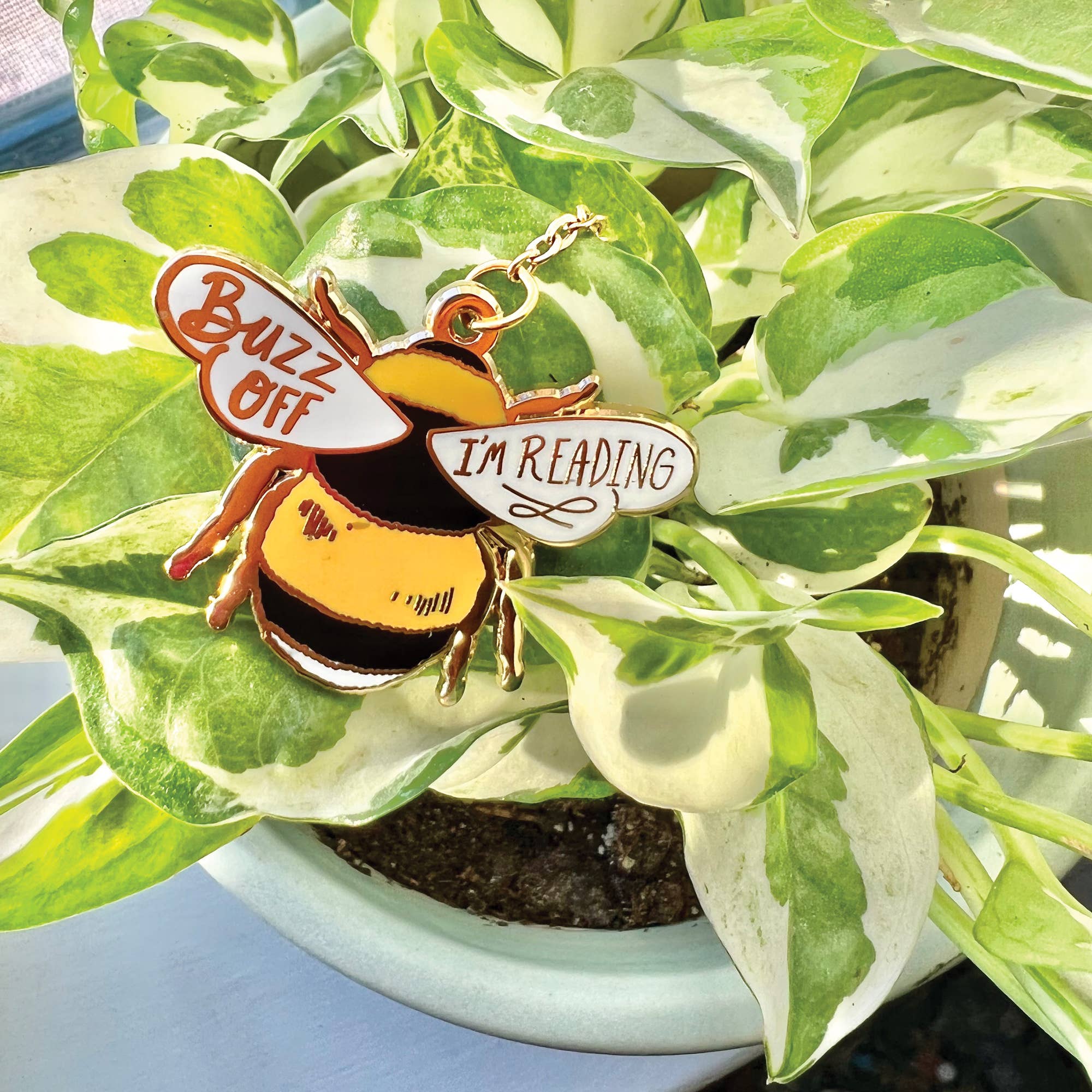 Pineapple Sundays Design Studio - Wholesale Bookmark - Bumble Bee Enamel Bookmark Charm6