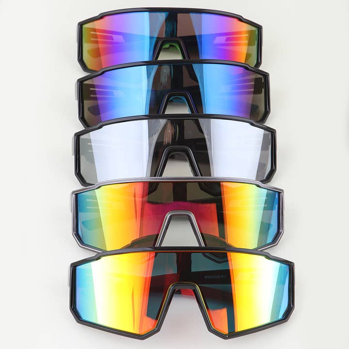 Futuristic Polycarbonate Shield Sunglasses for wholesale by 3AM BY H&D ACCESSORIES