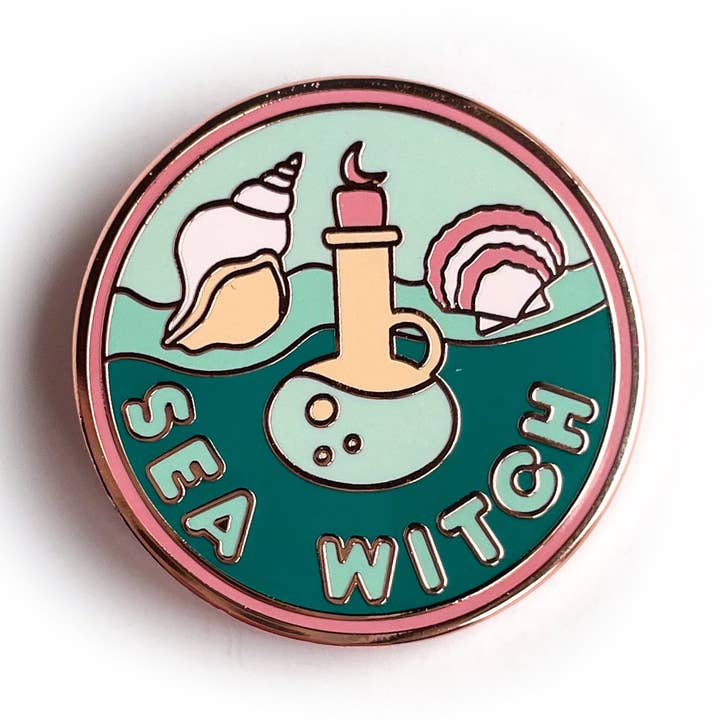 Sea Witch Enamel Pin for wholesale by Kitty With A Cupcake