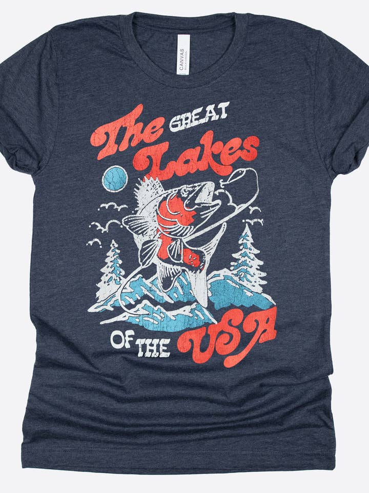 Johnny Threads - Wholesale Screen Printed T-Shirt - Women's - The Great Lakes Vintage Inspired Graphic Tee Shirt