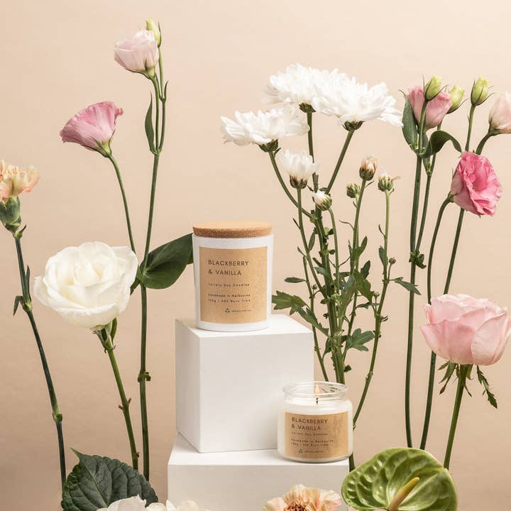 Velvety - Wholesale Jar/Filled Candle - Blackberry and vanilla soy candle2