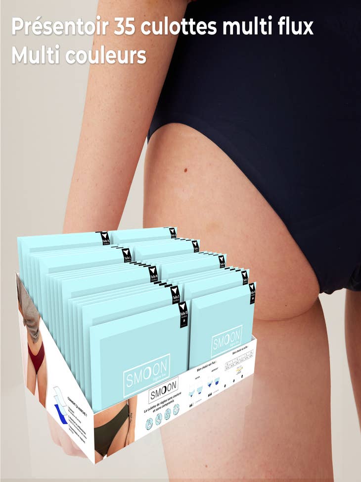 Wholesale Display of 35 menstrual panties (medium+ abundant flow) for your  store - Faire