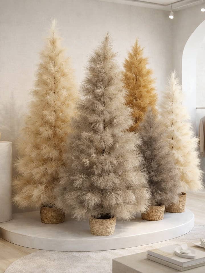 Luxury Faux Botanical Statement Pampas Tree | Designer Decor for wholesale by Cwpco