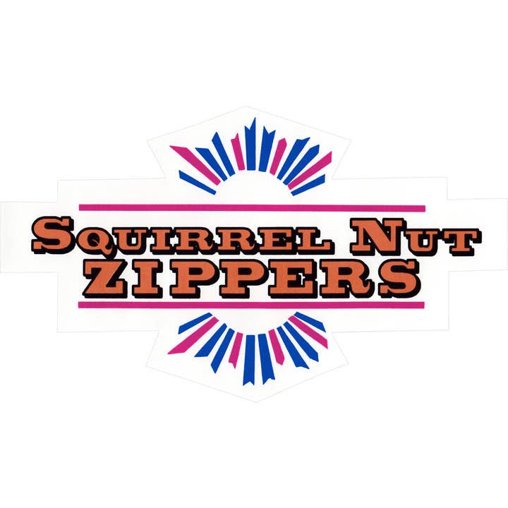 Sticker - Squirrel Nut Zippers - Large Logo for wholesale by Square Deal Recordings & Supplies