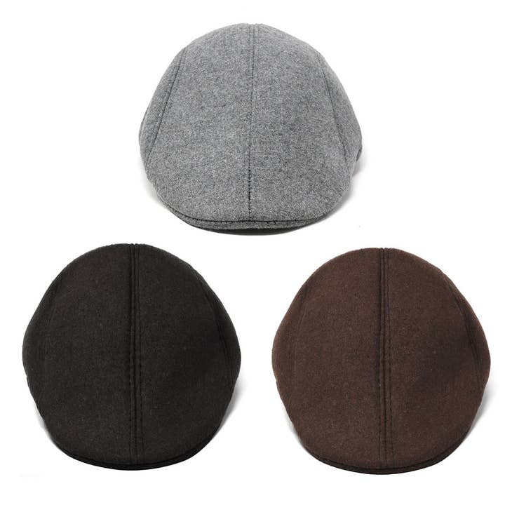 Selini New York - Wholesale Newsboy/Schoolboy Hat - Unisex - Fall/Winter Herringbone Ivy Hats - IH10337