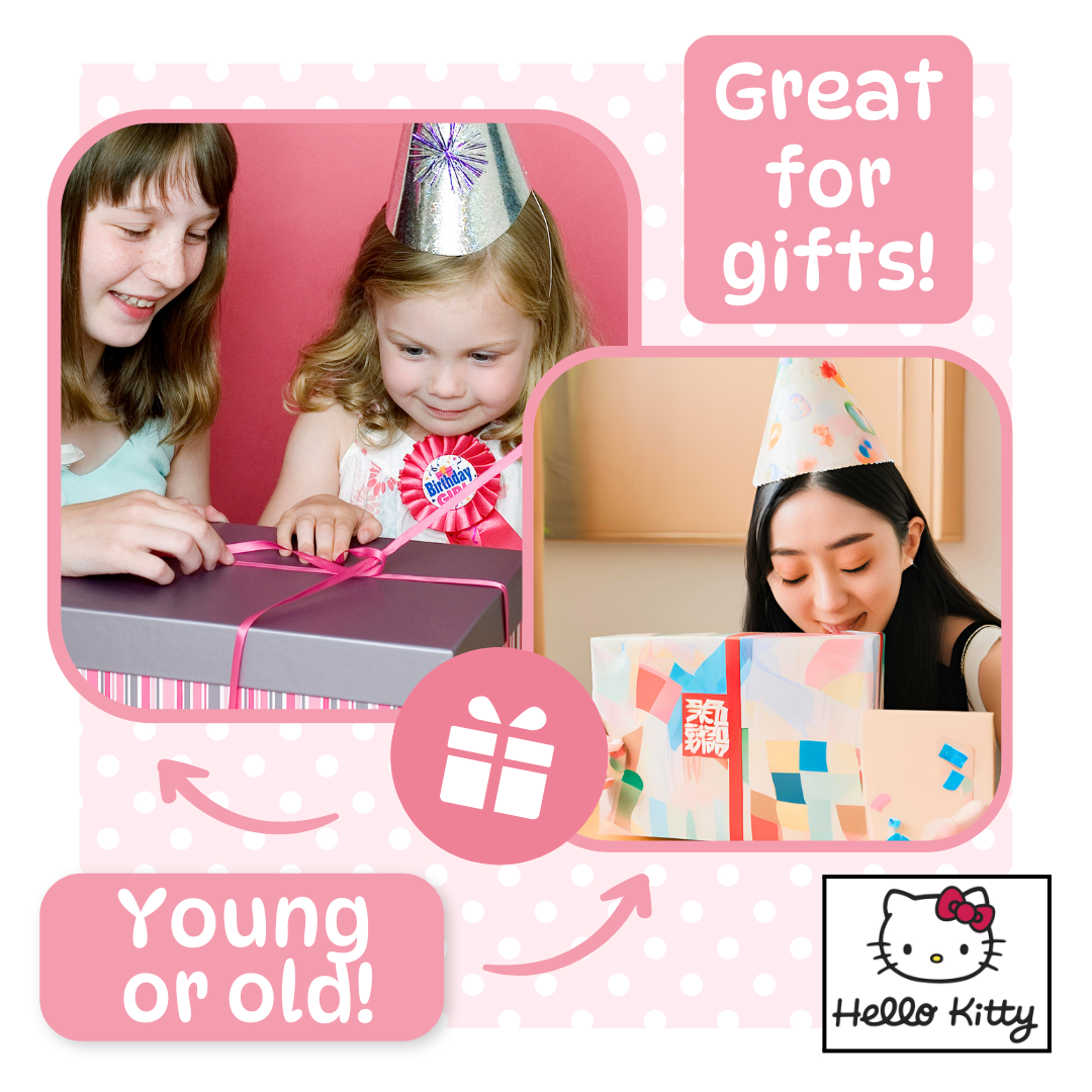 Baby Republic – Engroshandel Plyslegetøj - Børn og baby – 40cm Hello Kitty stående plys lyseblå kjole med lyserød stribe skjorte5