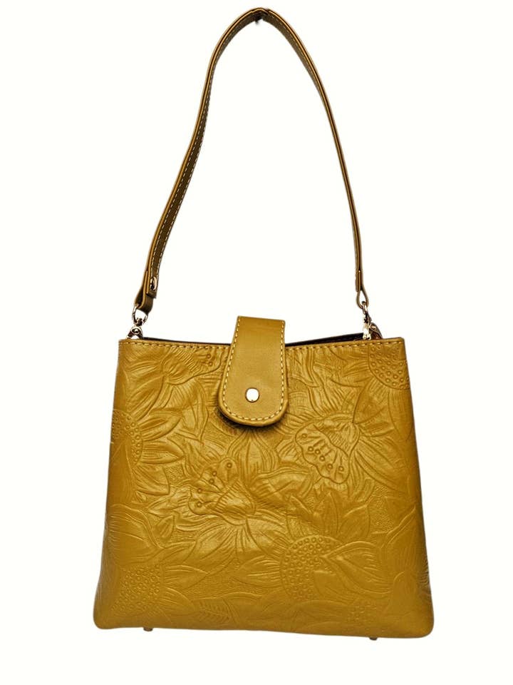 Eterna Mini Schoudertas - Amber voor wholesale door MBH Leather