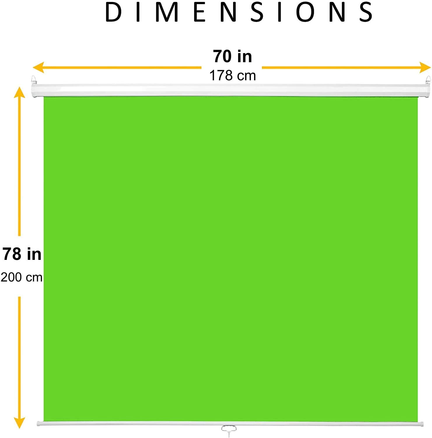 KHOMO GEAR - Wholesale Photography Backdrop - KHOMO GEAR Green Screen - Pull Down - 178 x 200 cm2