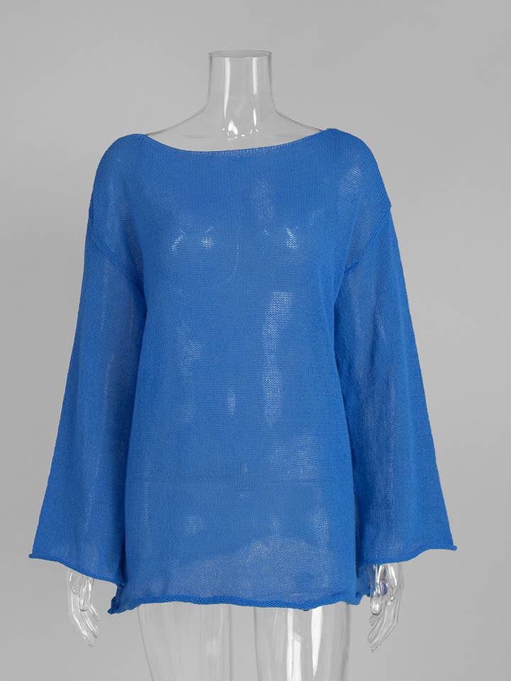 Hope & Sunshine - Wholesale Knit Top - Women's - Hollow Knit Bell Sleeve T-Shirt For Women7