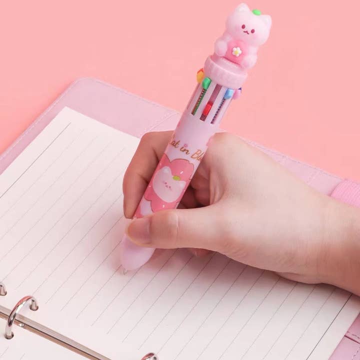 BCmini - Wholesale Pen - SAKURA CAT 10-COLOR RETRACTABLE BALL PEN-36