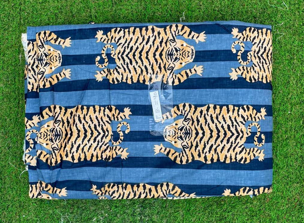 bhavnas boutique - Wholesale Fabric Paint - Tiger Printed Cotton Women Clothing Dress Fabric By The Yard2