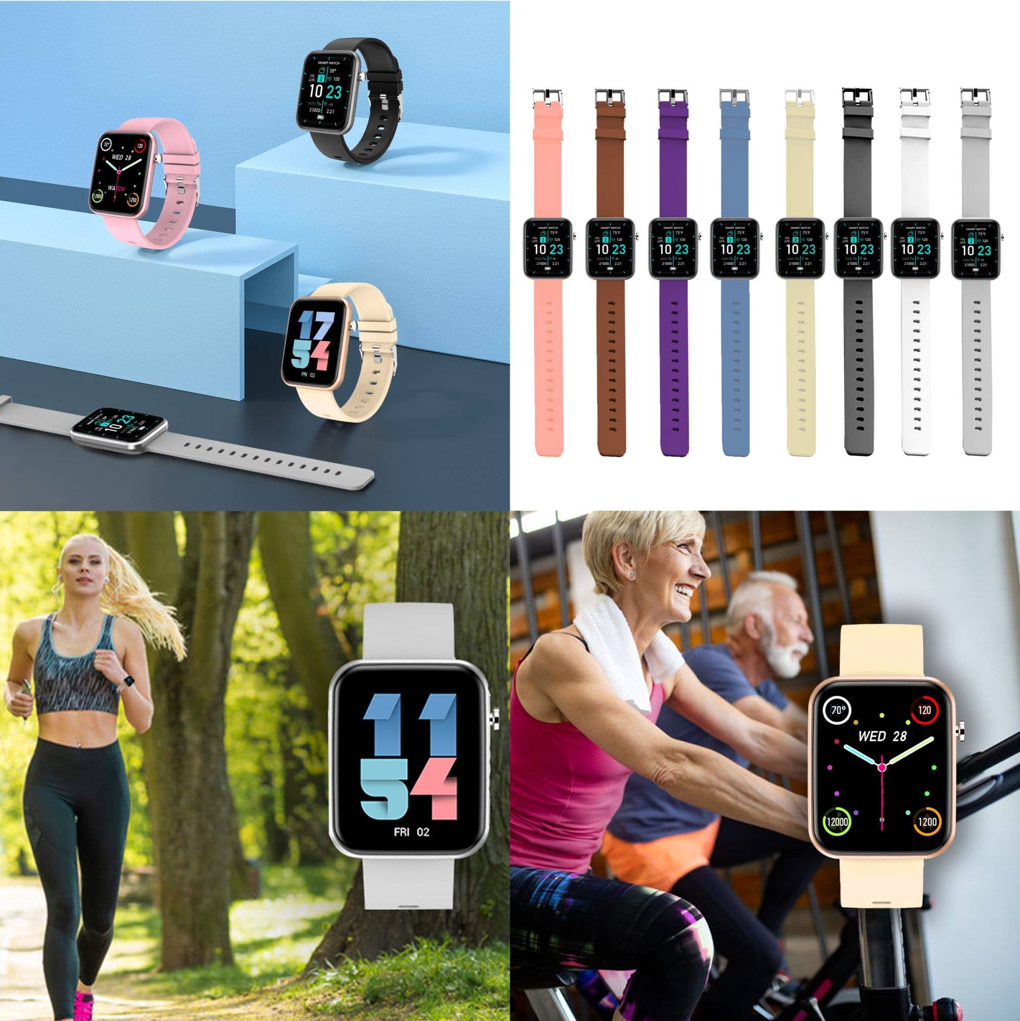 Hard Rock Health Stores - Wholesale Wrist Watch - Unisex - Advanced Smartwatch With Three Bands And Wellness + Activity Tracker3