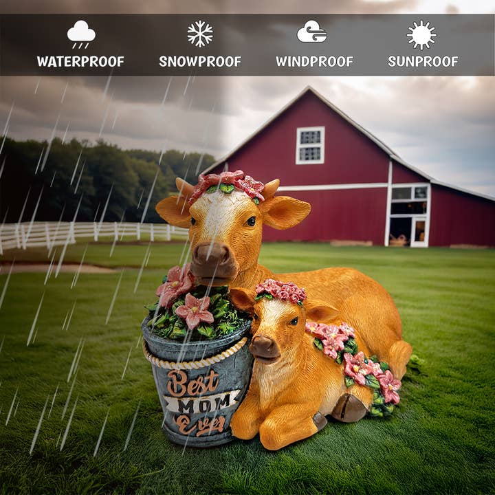 OrnamentallyYou - Wholesale Decorative figurine - Best Mom Cow and Calf Charming Figurine, “6 Keepsake Jersey Statue and Mother’s Day Gift4