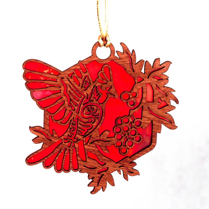 Cardinal Suncatcher for wholesale by Dee Janssen GlassWorks