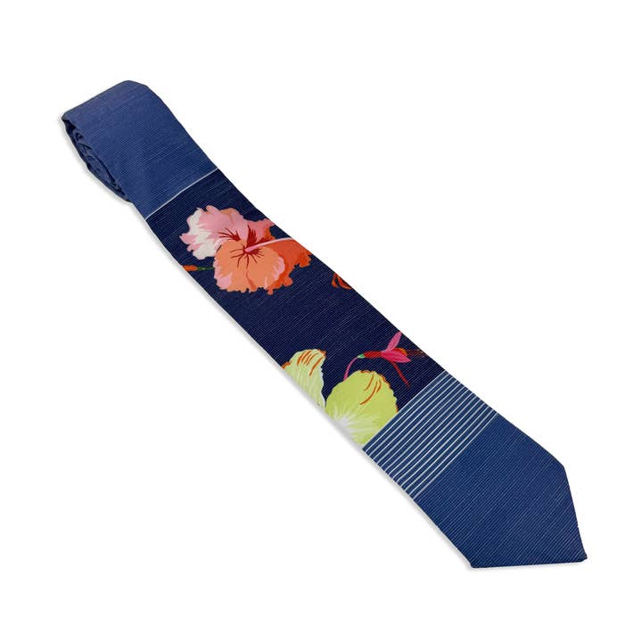 Bombora Ties - Wholesale Necktie - Men's - Sky Hibiscus Panel0
