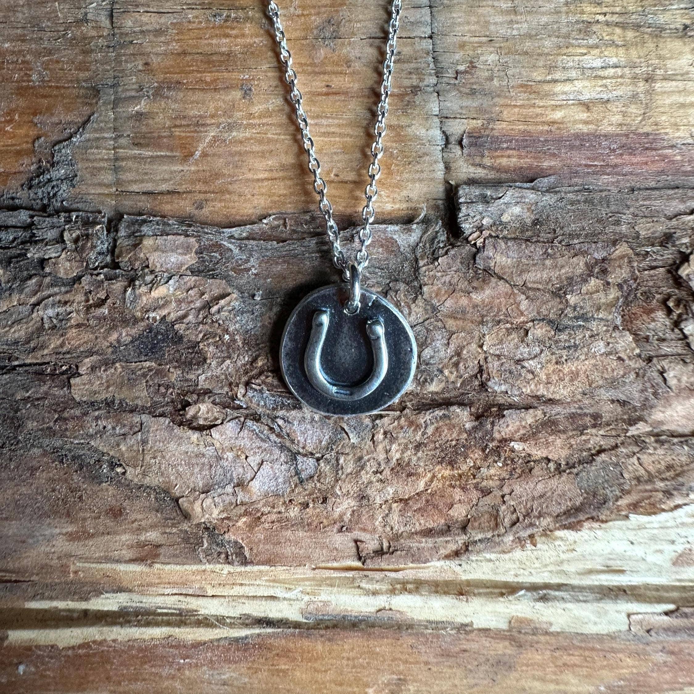 iNk Jewelry - Wholesale Pendant/Charm Necklace - Horseshoe Cutie Sterling Silver Coin Necklace – Petite Lucky Charm by iNk Jewelry1