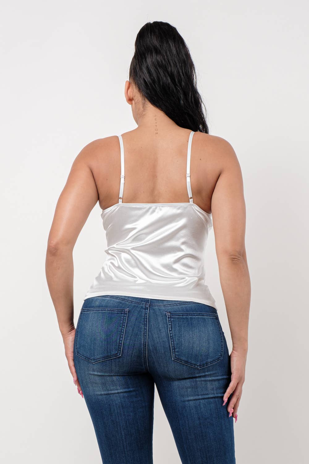 Julia by LoveJ - Wholesale Blouse - Women's - Buttons Mesh Ruched Lace Trim Front Tie Top15