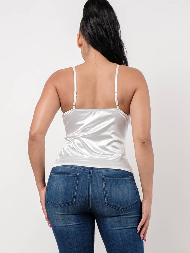 Julia by LoveJ - Wholesale Blouse - Women's - Buttons Mesh Ruched Lace Trim Front Tie Top15