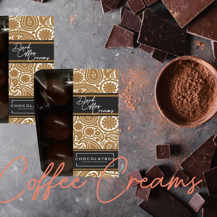 Belgian 56% Dark Chocolate Coffee Creams for wholesale by ChocolatBox