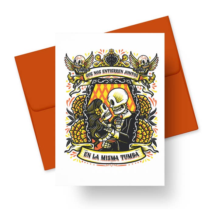 Día de Muertos 'Amor Eterno' Spaanse wenskaart voor wholesale door Paper Tacos®