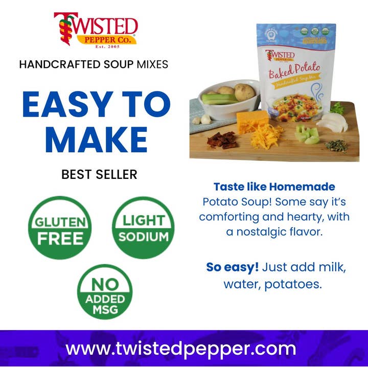 Twisted Pepper Co - Vente Soupes - Mélange pour soupe de pommes de terre1