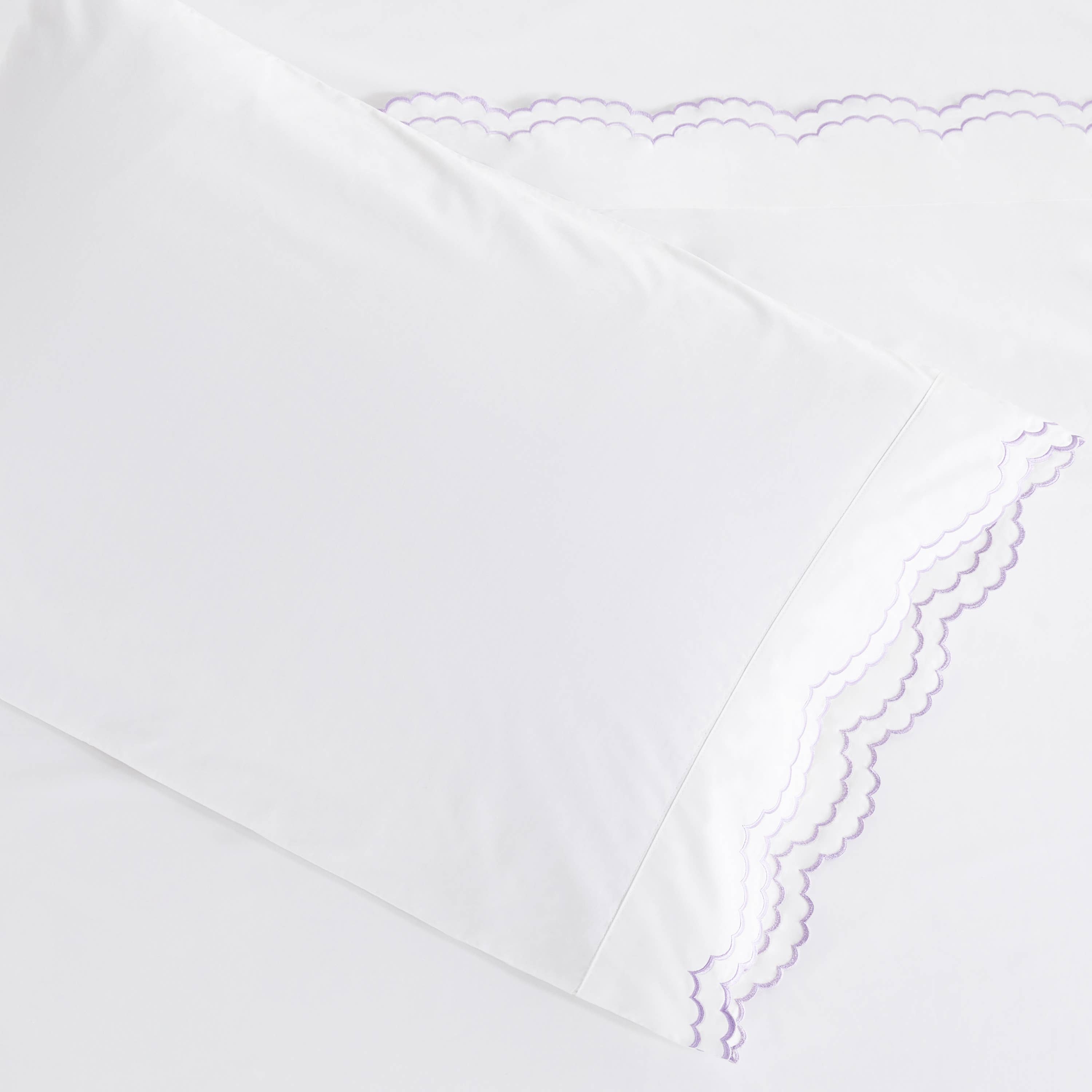 Mélange Home - Wholesale Sheet Set - Double Scallop Embroidered Cotton Percale Sheet Set8