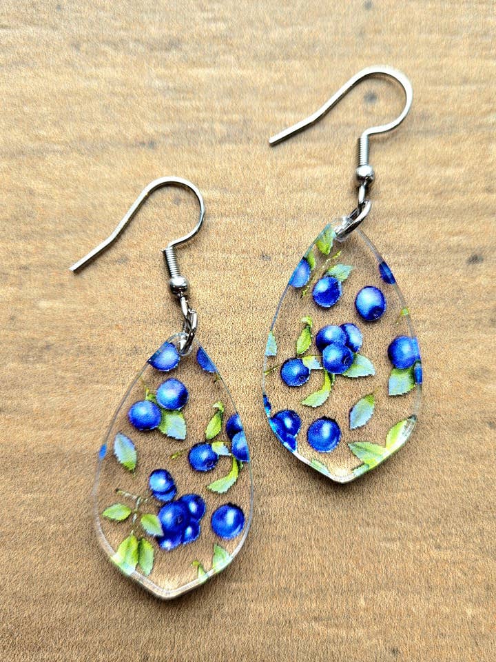 Blueberry Earrings for wholesale by Mabel's Way