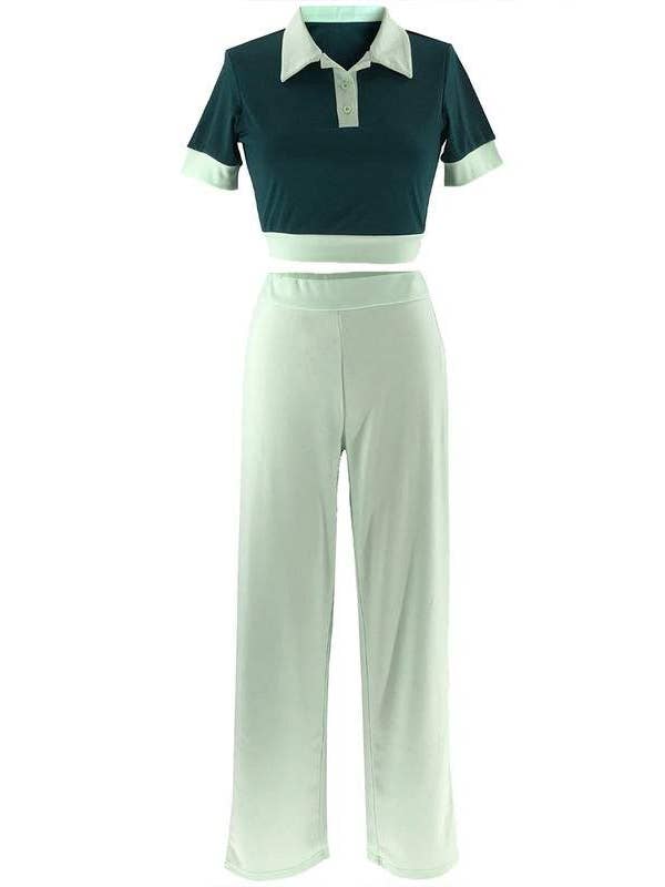 Queen Fashion – wholesale Top & skirt set – Women's – polo tee and pants set1