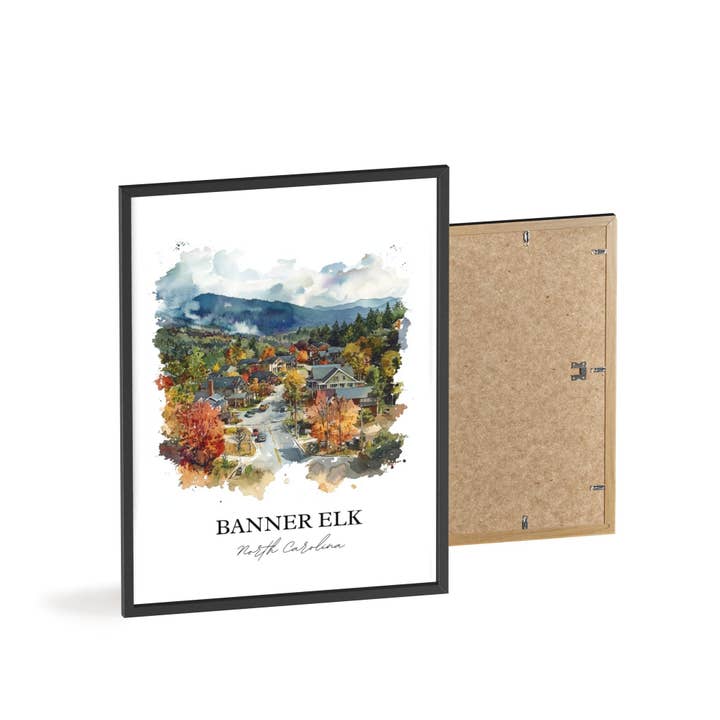 Premium Travel Art - Wholesale Art Print - Banner Elk NC Wall Art, Blue Ridge NC Print, North Carolina Watercolor, Banner Elk NC Gift, Travel Print, Travel Poster, Housewarming Gift7