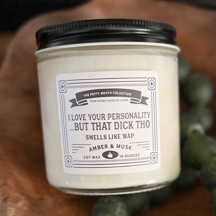 I Love Your Personality, But... - Potty Mouth Candle for wholesale by Second Chance by Lianna
