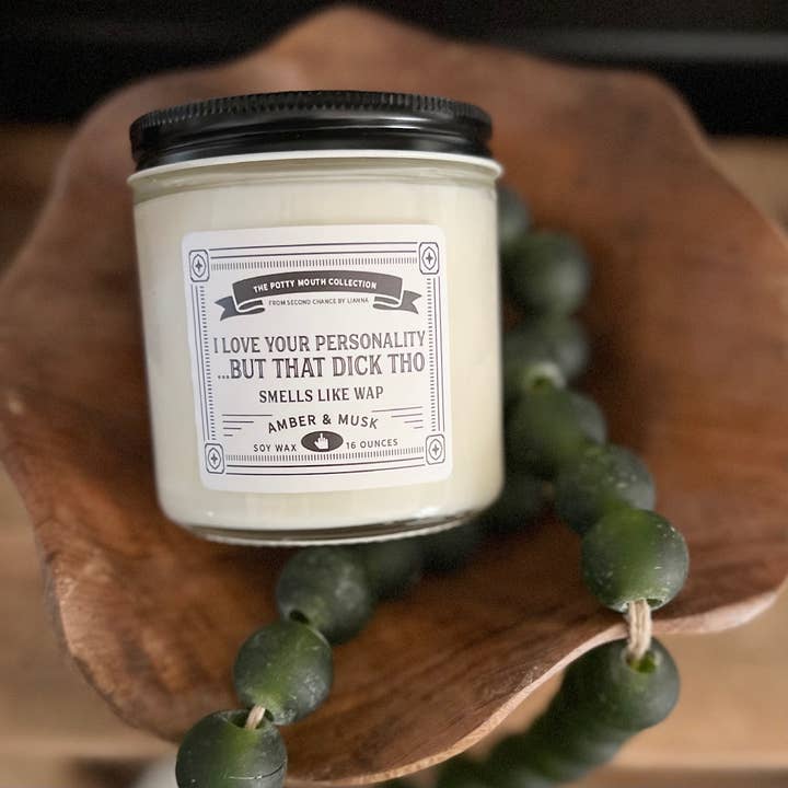 I Love Your Personality, But... - Potty Mouth Candle for wholesale by Second Chance by Lianna