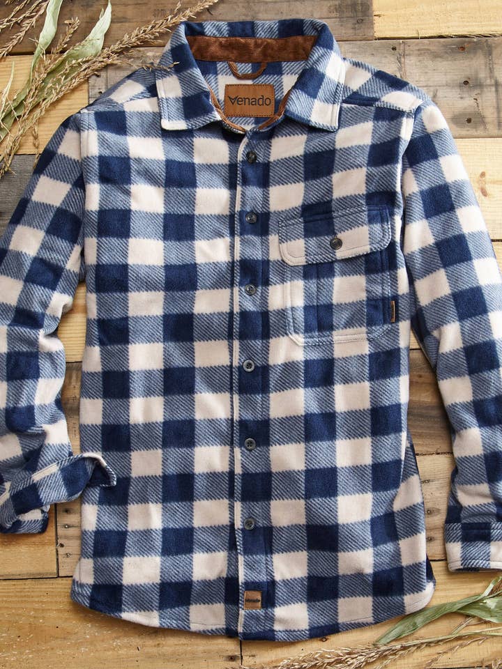 Venado – Großhandel Hemd mit Button-down-Kragen – Herren – Bonfire Fleecehemd24