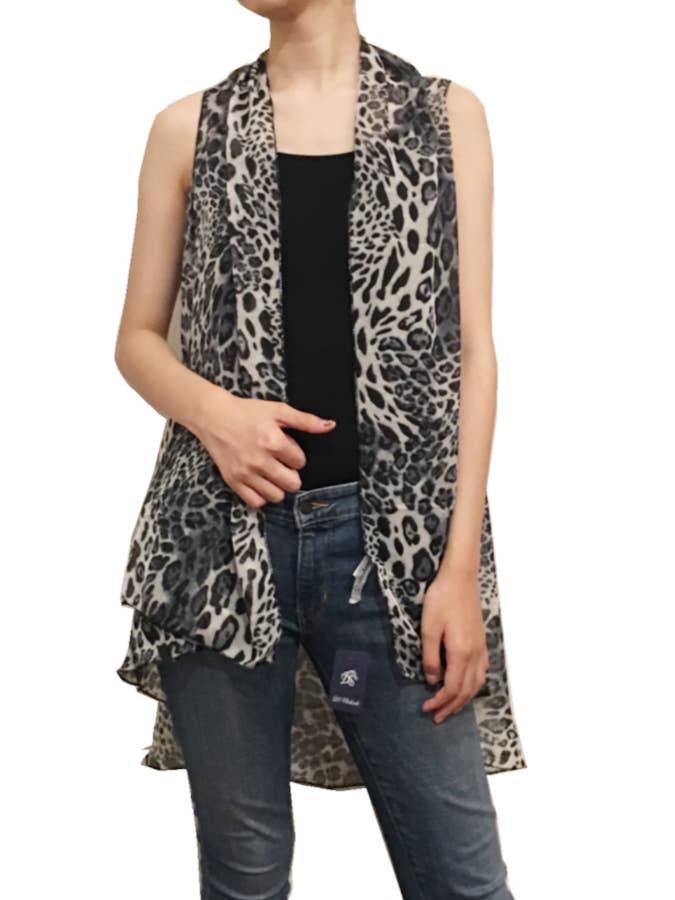 DESHENG ENTERPRISE - Wholesale Outerwear Vest - Women's - Leopard Print Vest 2170
