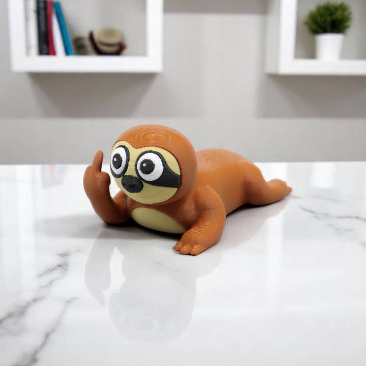 Lellume - Wholesale Prank/Gag Gift - Sloth Middle Finger Figurine – Funny Sarcastic Sloth Gift3