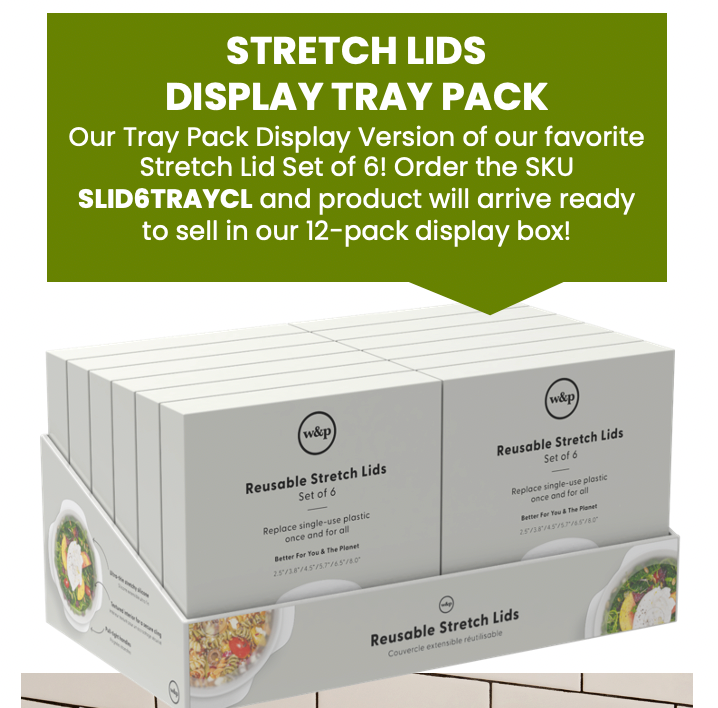 W&P - Wholesale Voedselopslagcontainer - Herbruikbare siliconen stretchdeksels - set van 6 verschillende maten1