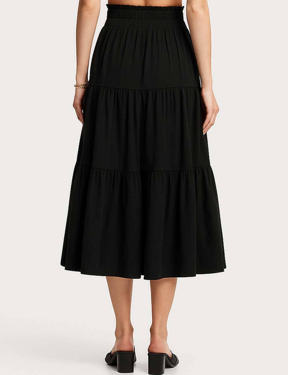 Sweetkama - Wholesale Skirt - Women's - Ladies Boho Elastic Waist Ruched Drawstring Skirt30