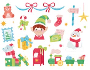 Sioou - Wholesale Temporary Tattoo - Kids - Tatouage éphémère pour Noël : Mini magie des fêtes