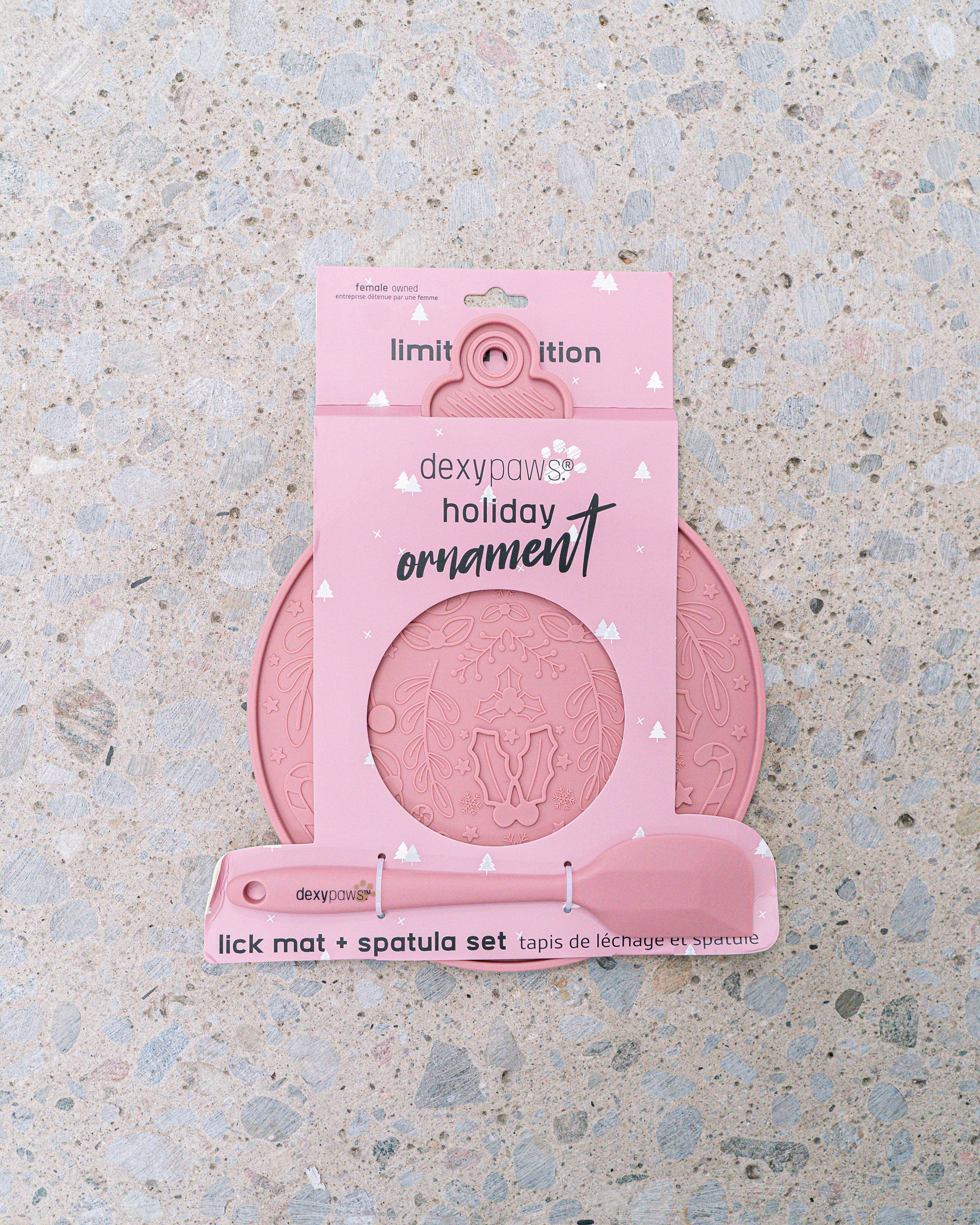 dexypaws - Venta al por mayor Esterilla para comedero de mascotas - Perros - Set de 2 piezas de alfombrilla y espátula para lamer ornamentos