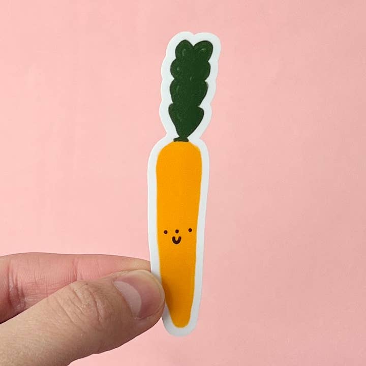Cheeky Carrot Sticker for wholesale by Alessia E Art