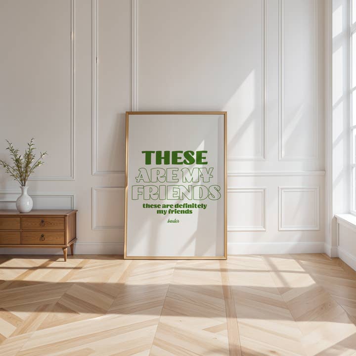 Estes são os meus amigos - Baxter & Fred novamente Poster por atacado de Perko Prints LTD