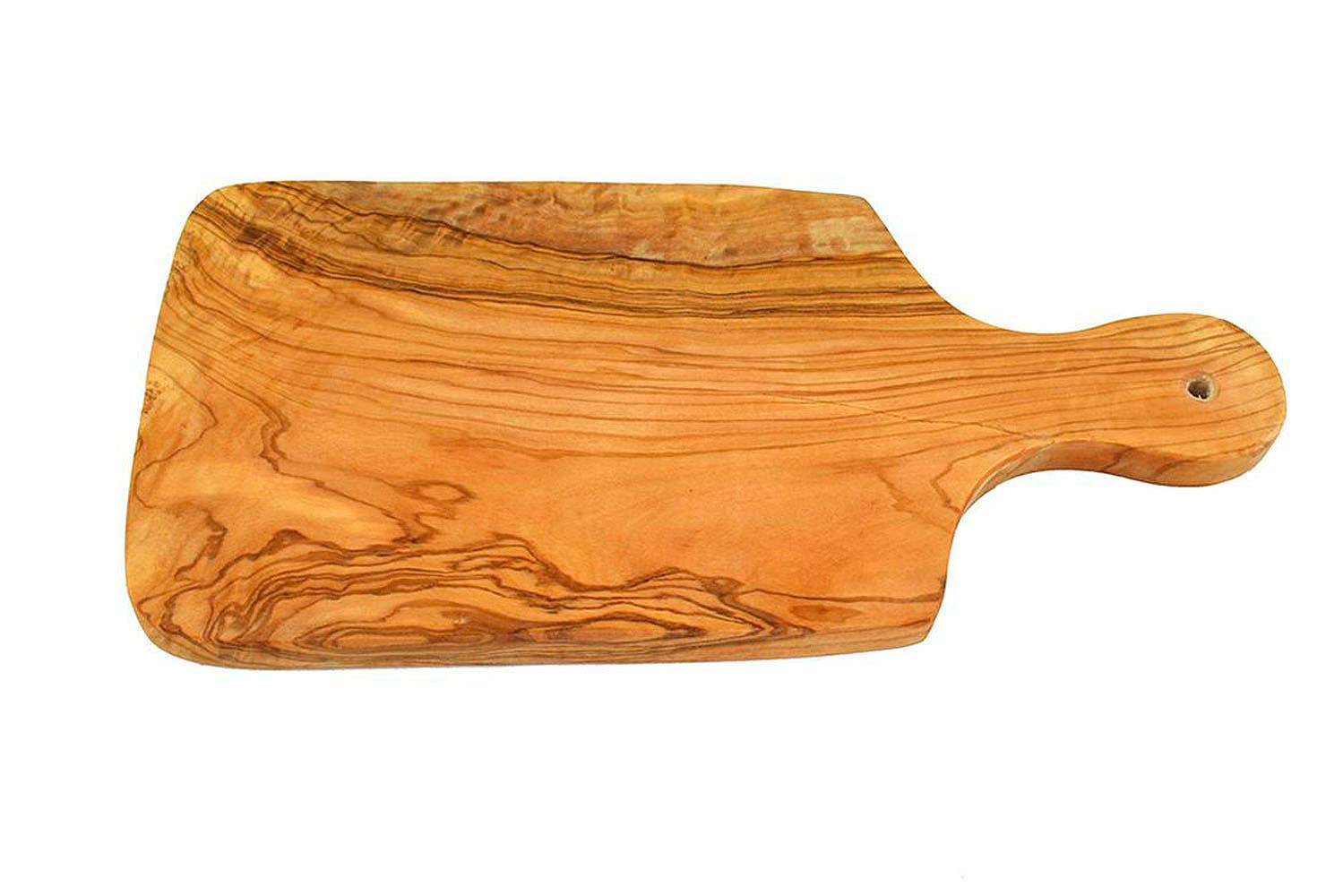olivenholz-erleben - Venta al por mayor Tablas de cortar - Tabla para desayuno de 30 cm con asa de madera de oliva3