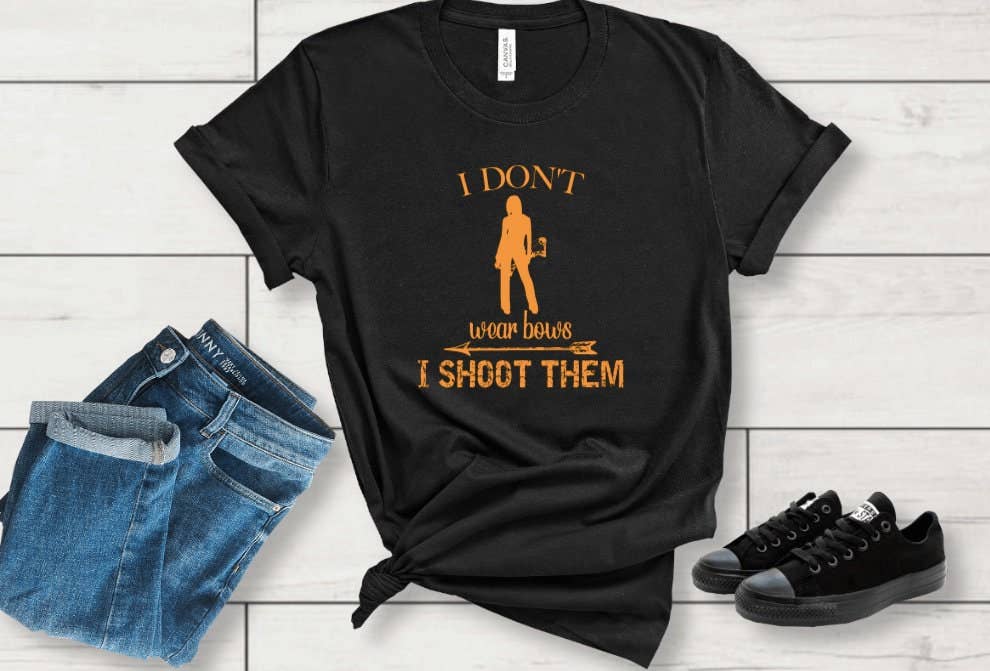 Northstar Hunting - Vendita all'ingrosso Maglietta serigrafata - Donna - Divertente maglietta da caccia da donna con motivo a fiocco2